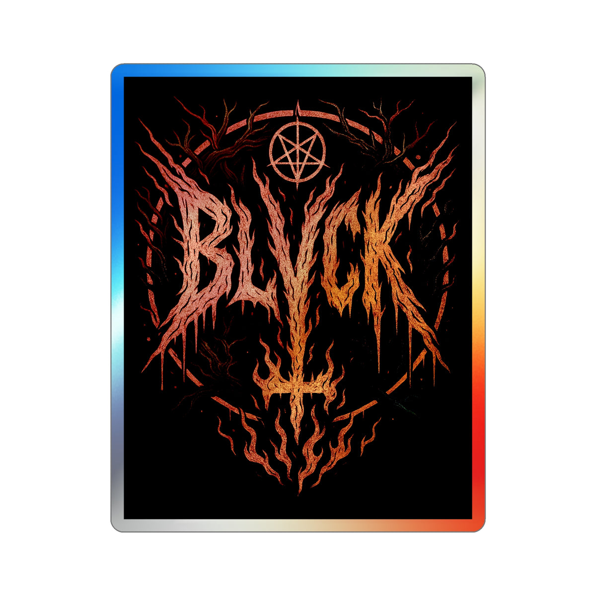 BLVCK // Holographic Sticker // Hellfire Edition