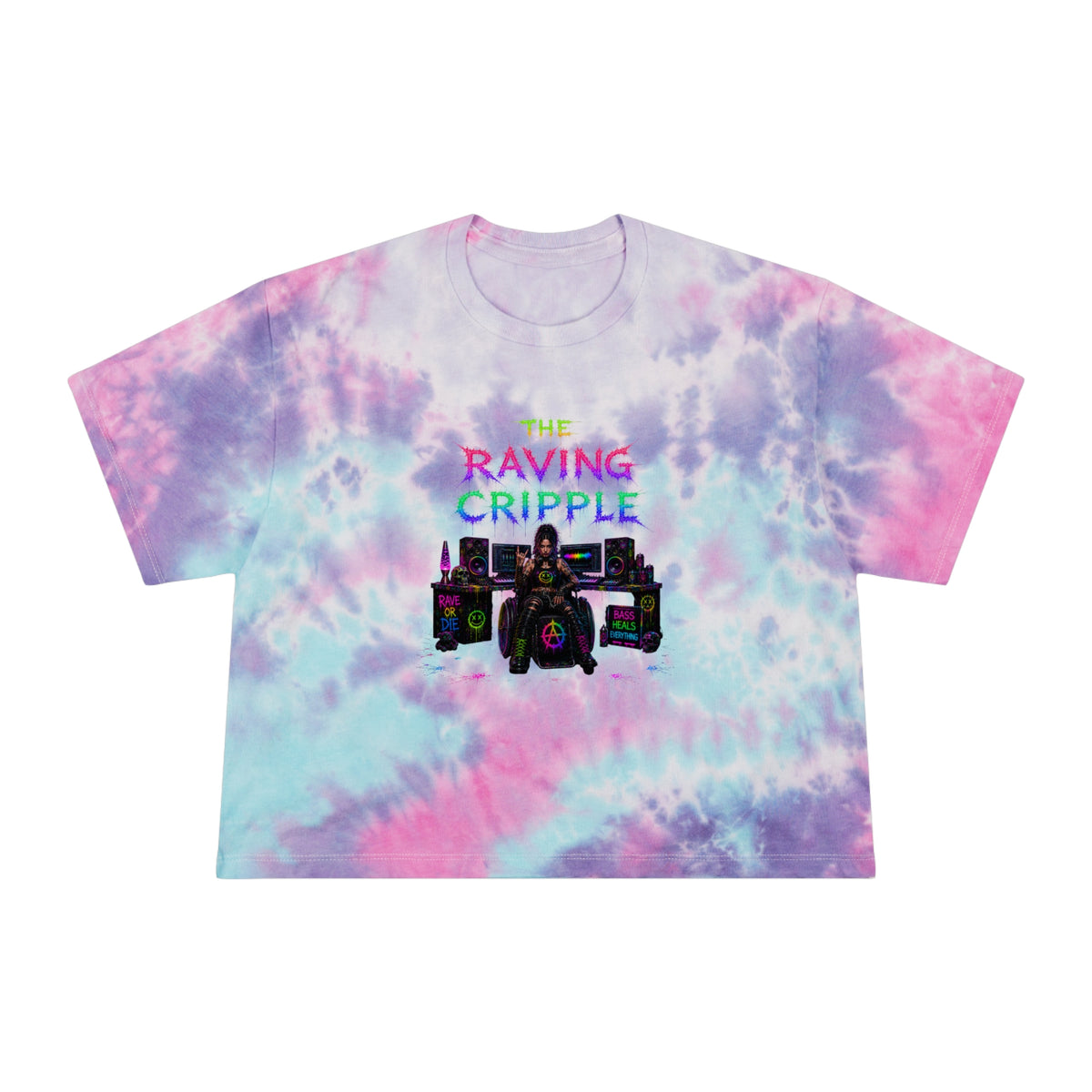 The Raving Cripple // BLVCK Lagoon Tie-Dye Crop Tee // Insaneintheleakingbrain Edition