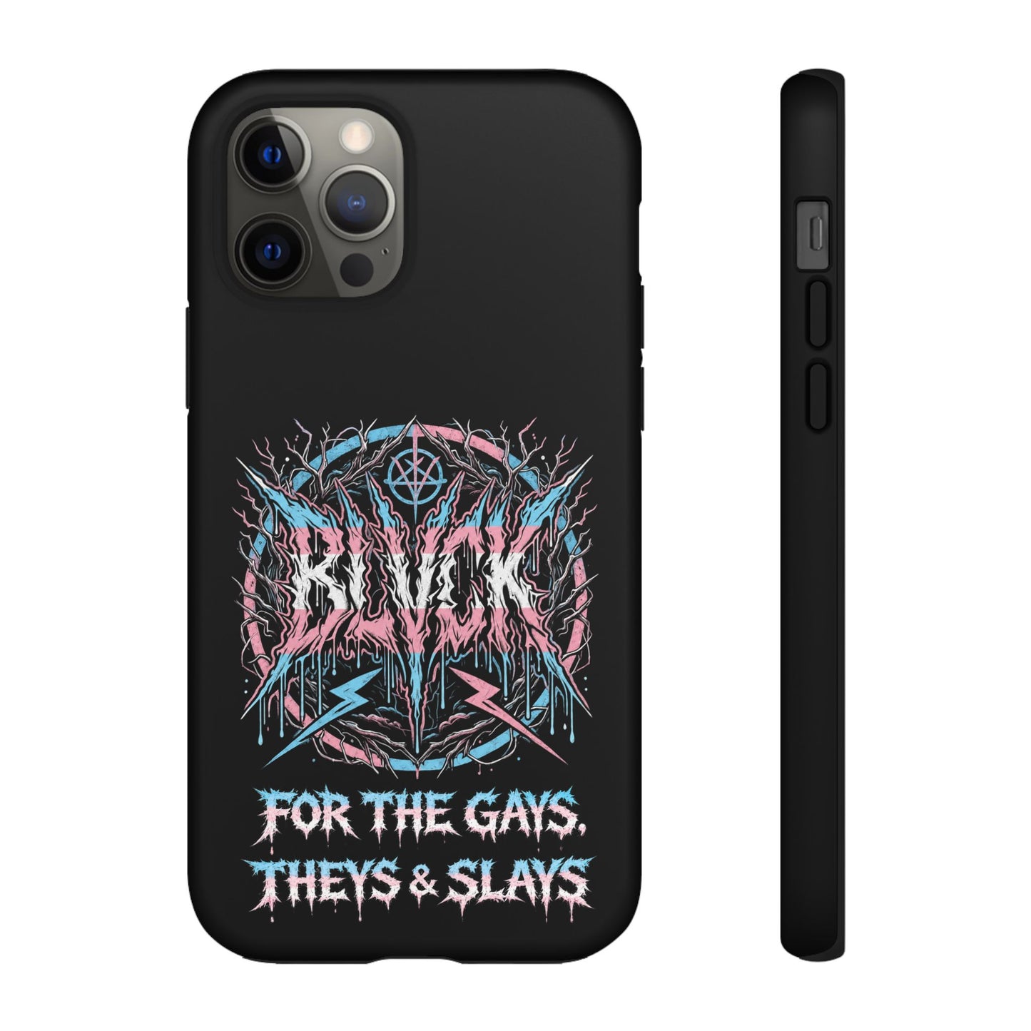 BLVCK // For the Gays, Theys & Slays (Trans Pride Edition) iPhone Case