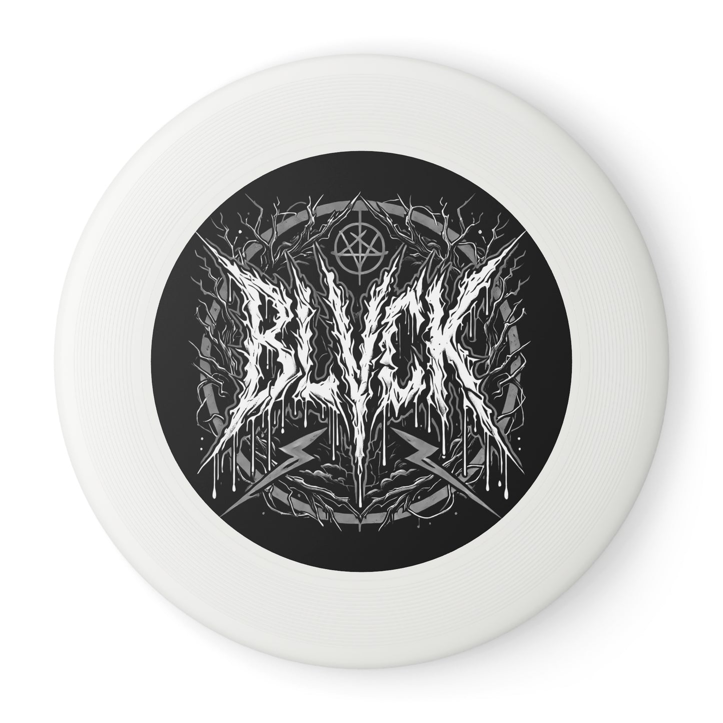BLVCK Logo // Monochrome Sigil // Wham-O® Frisbee (10.875")