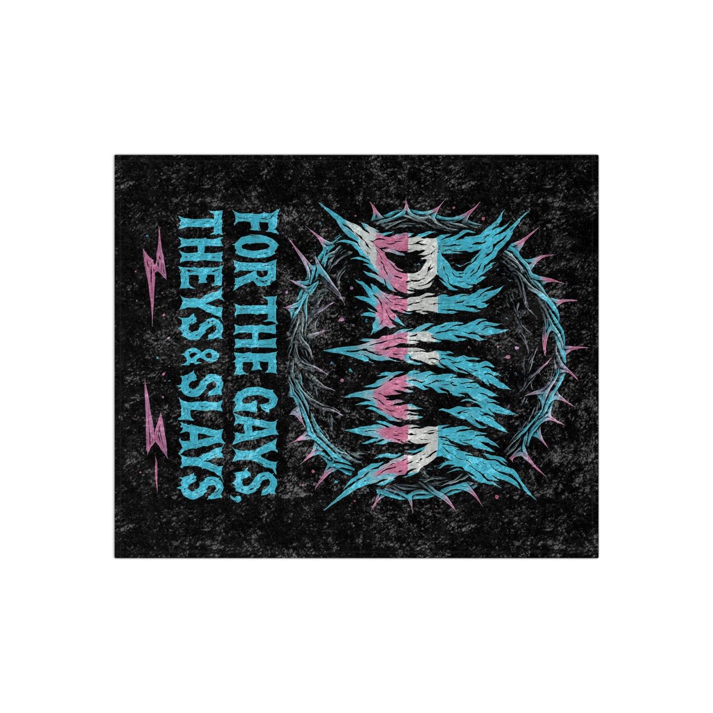 BLVCK // Gays, Theys & Slays // Premium Crushed Velvet Blanket