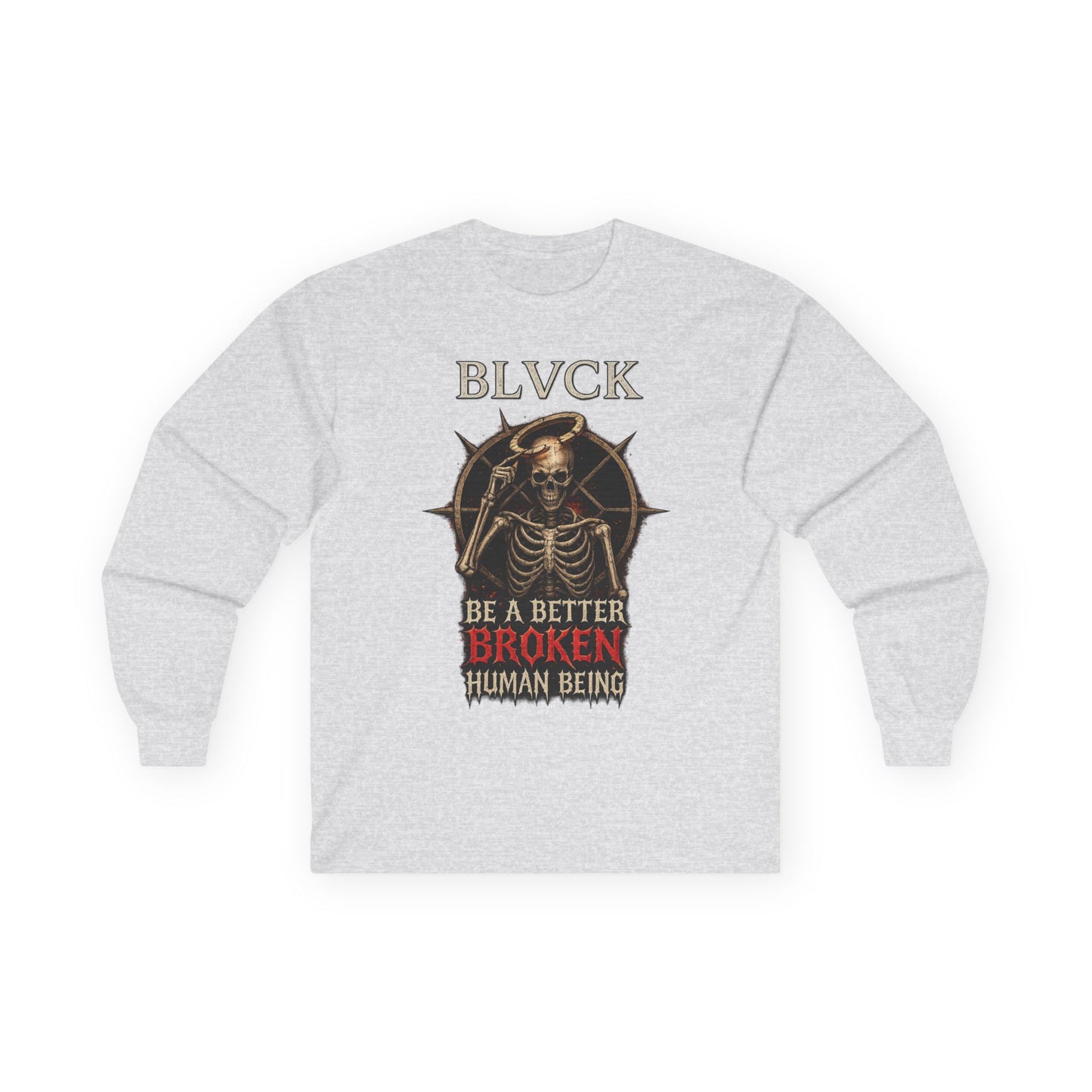 BLVCK // Better Broken Human Being - Long Sleeve Cotton Tee