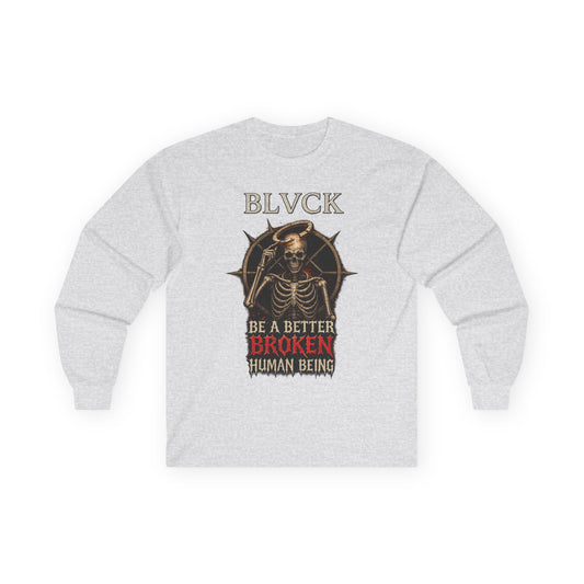 BLVCK // Better Broken Human Being - Long Sleeve Cotton Tee