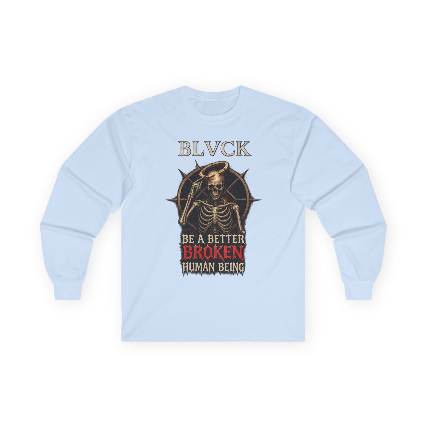 BLVCK // Better Broken Human Being - Long Sleeve Cotton Tee