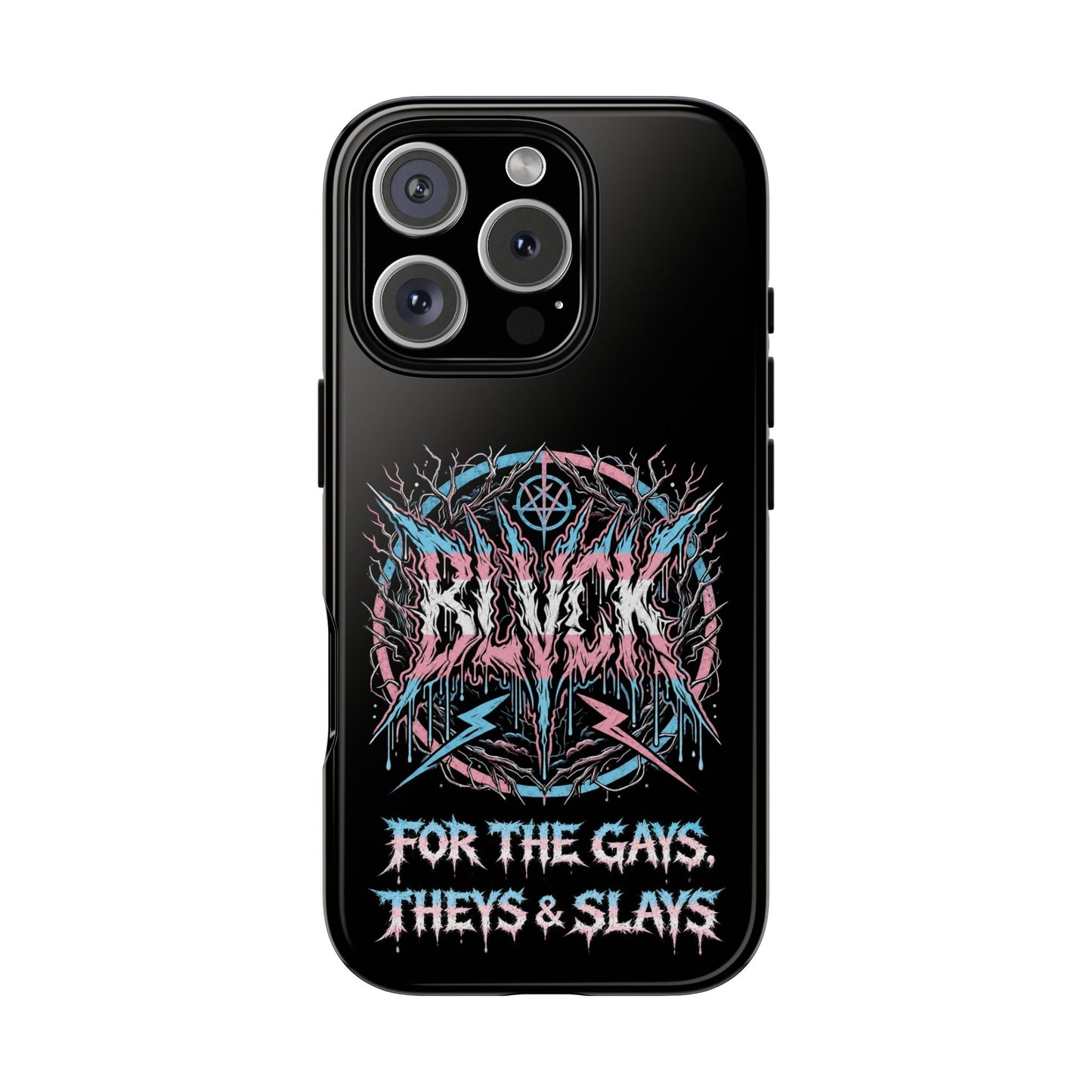 BLVCK // For the Gays, Theys & Slays (Trans Pride Edition) iPhone Case