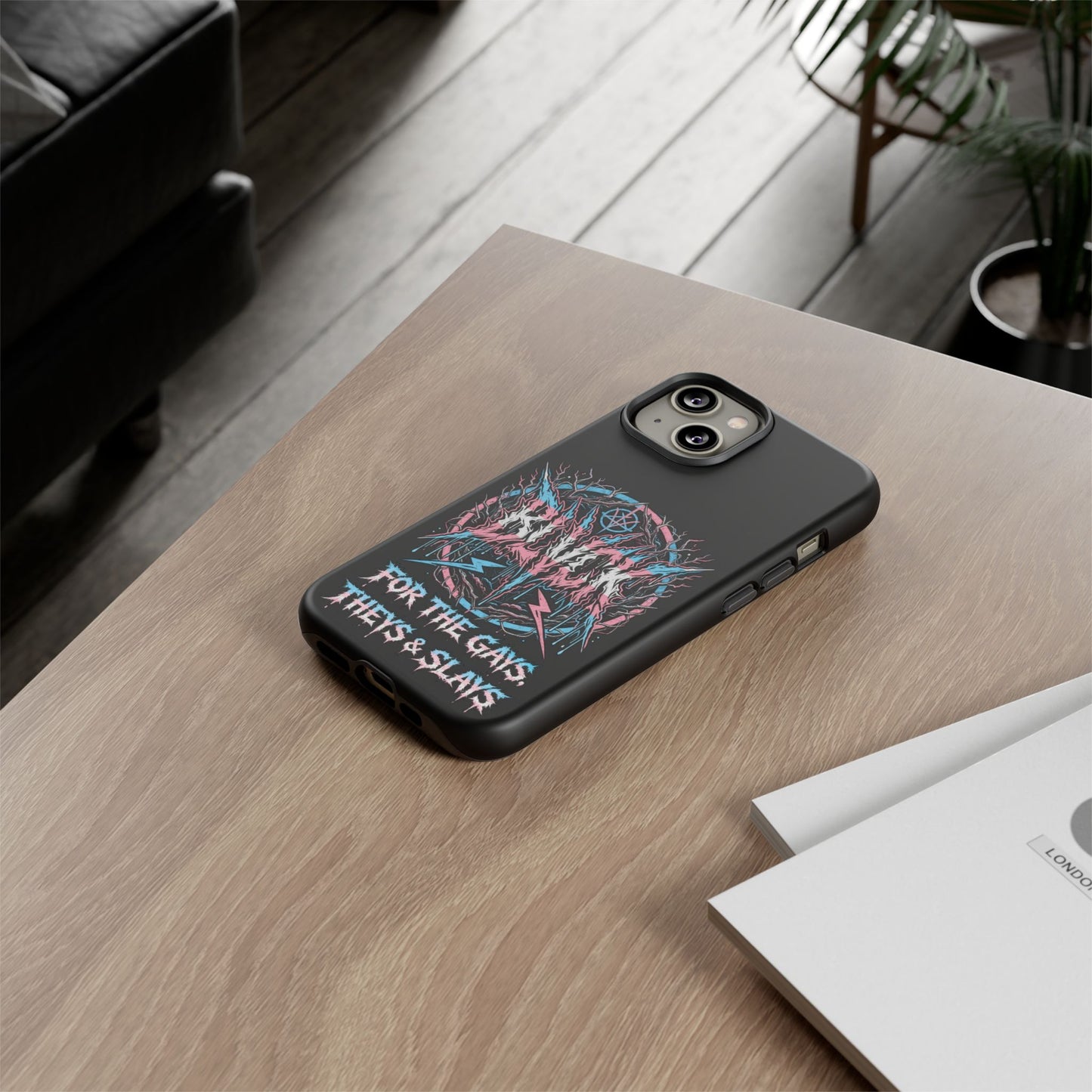 BLVCK // For the Gays, Theys & Slays (Trans Pride Edition) iPhone Case