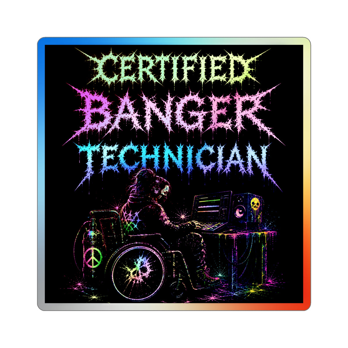 CERTIFIED BANGER TECHNICIAN // BLVCK Holographic Sticker