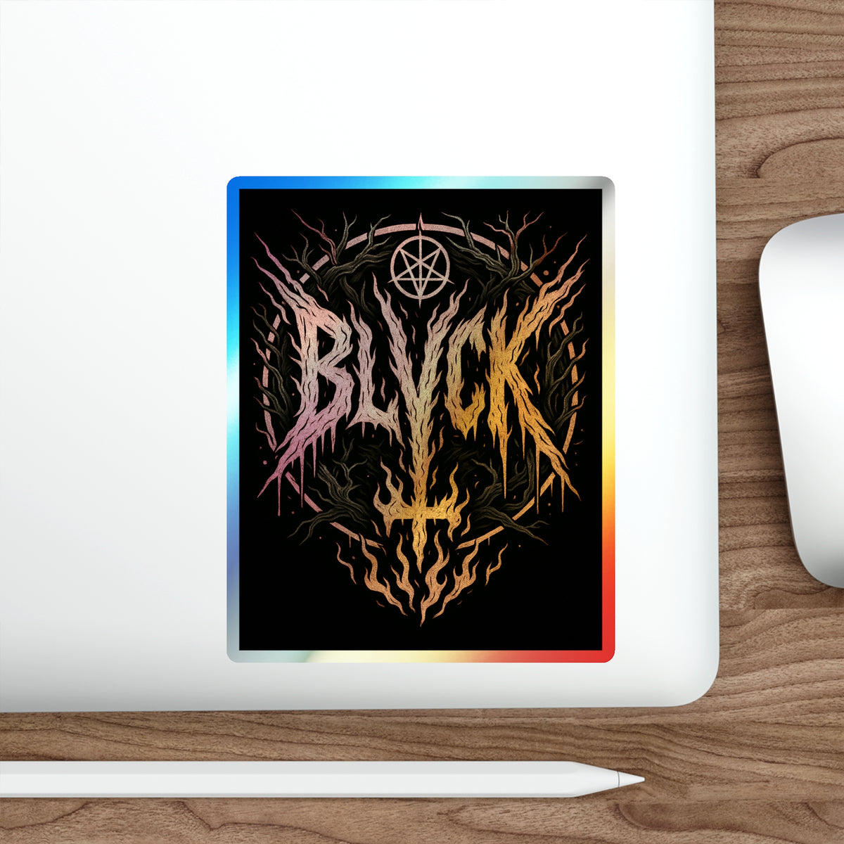 BLVCK // Holographic Sticker // Hellfire Edition