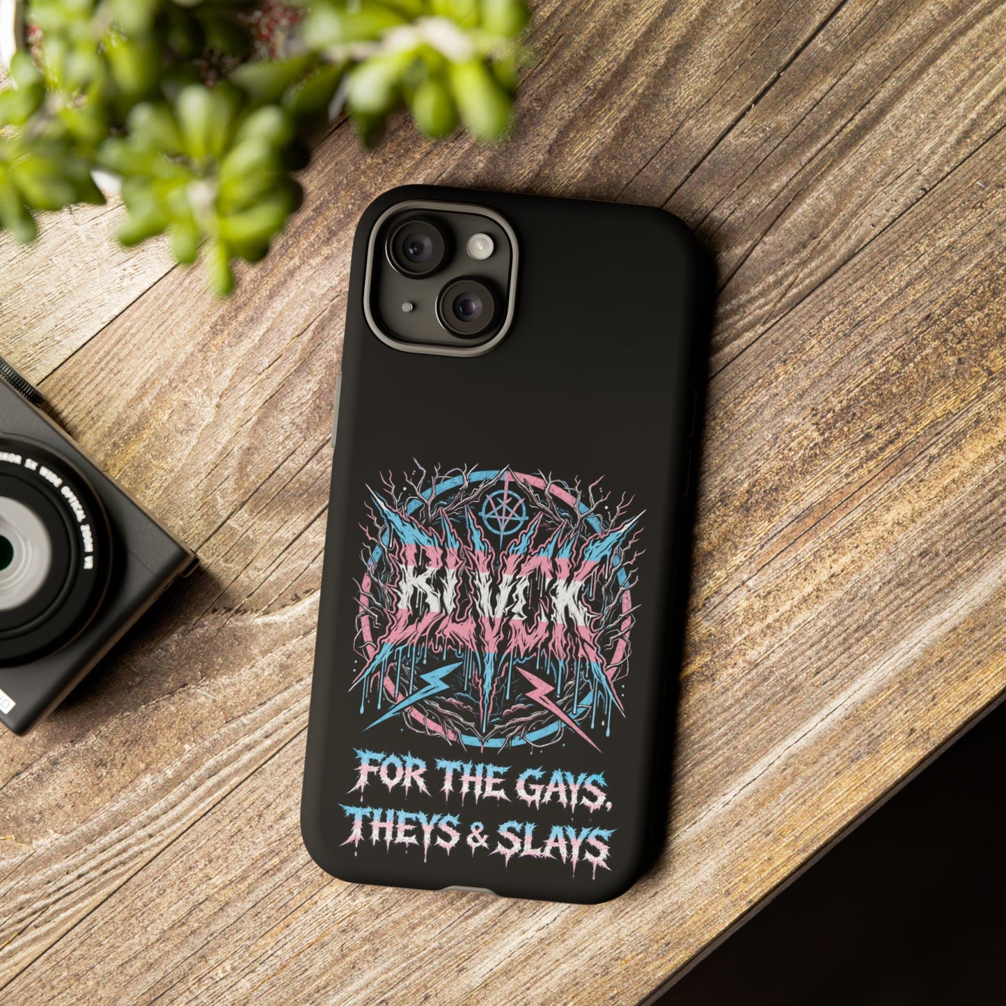 BLVCK // For the Gays, Theys & Slays (Trans Pride Edition) iPhone Case