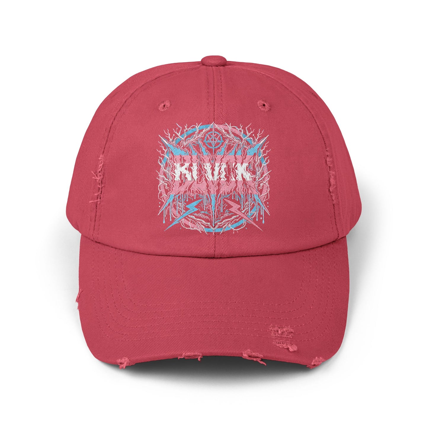 BLVCK // Trans Pride Sigil Distressed Cap