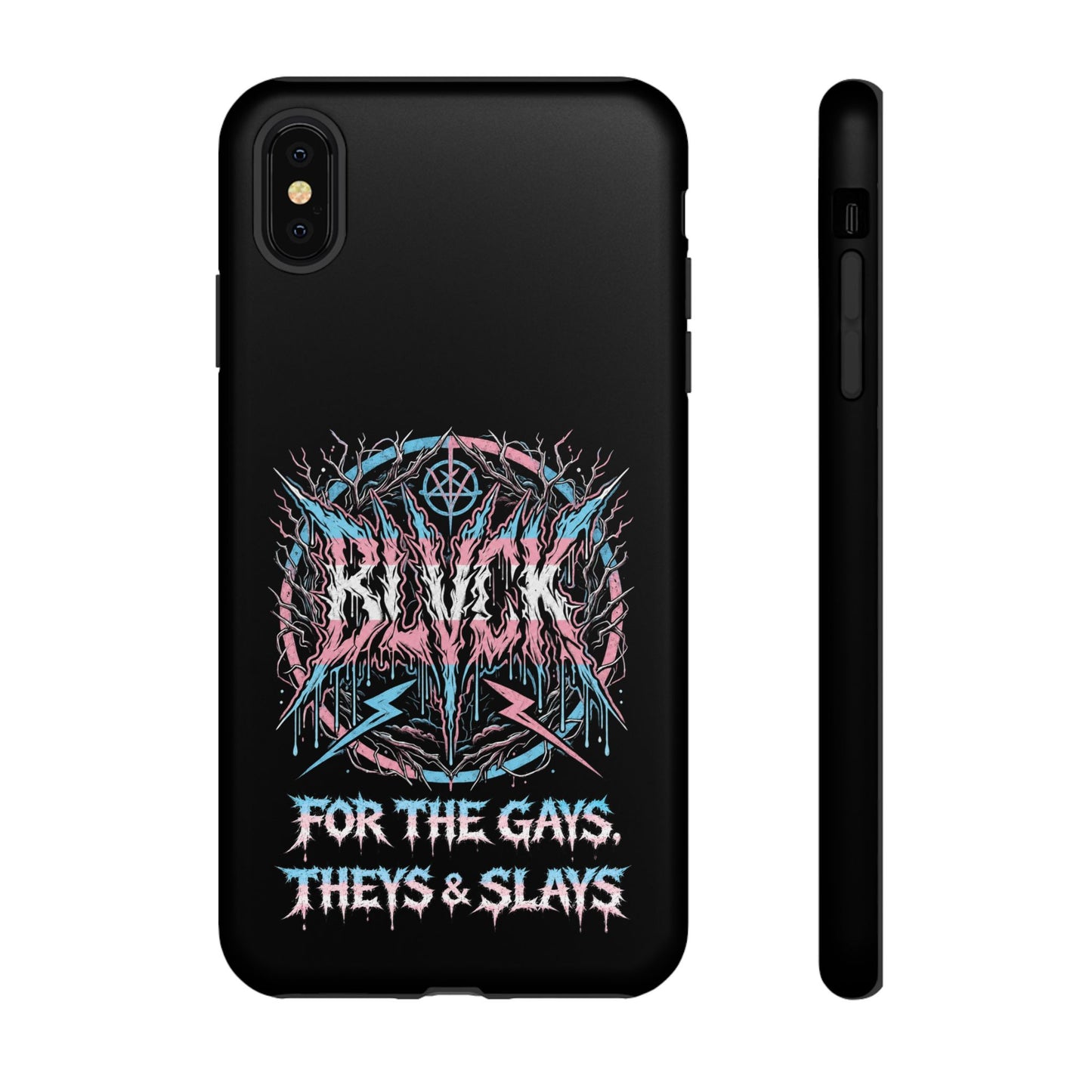 BLVCK // For the Gays, Theys & Slays (Trans Pride Edition) iPhone Case
