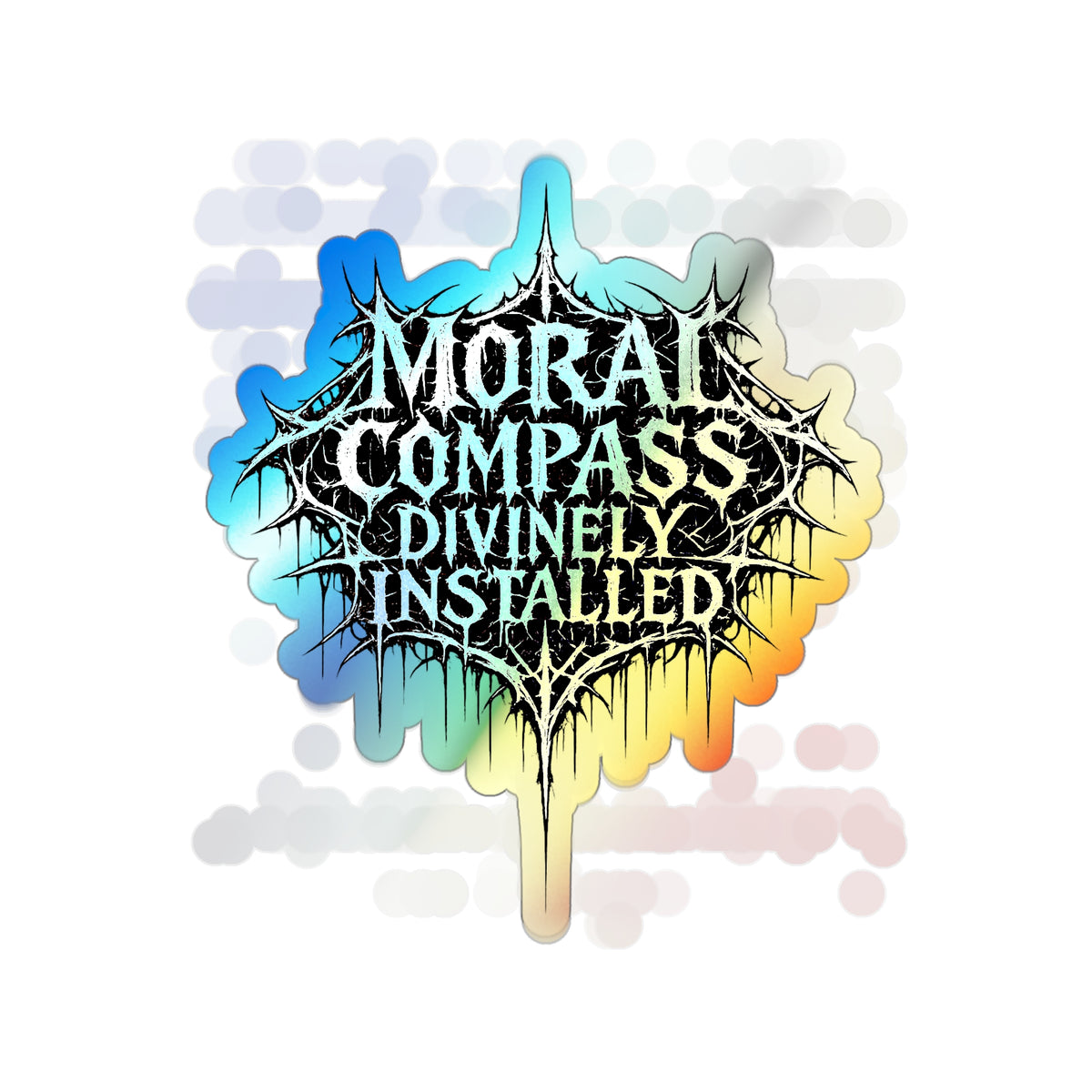 BLVCK // Holographic Sticker // Moral Compass Edition