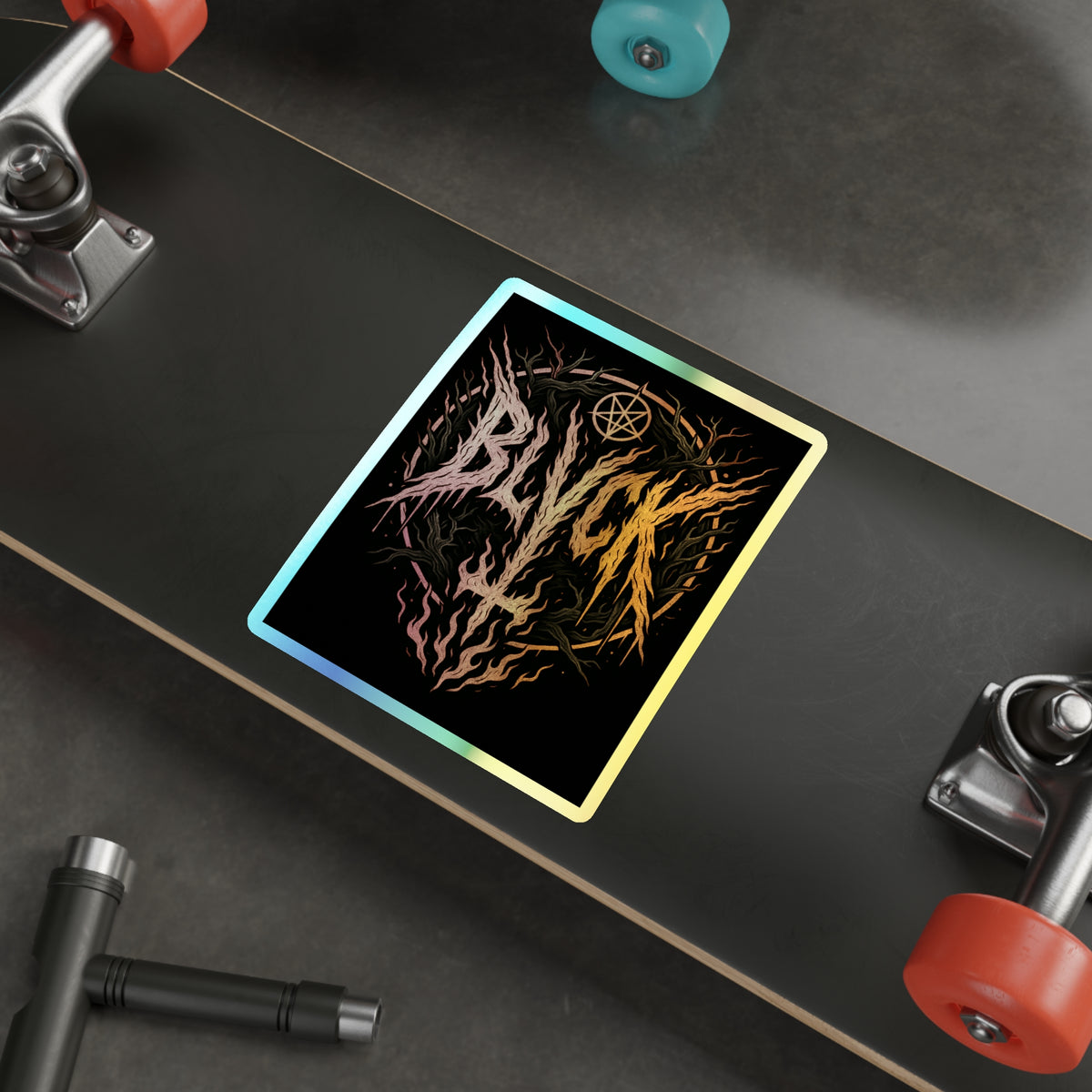 BLVCK // Holographic Sticker // Hellfire Edition