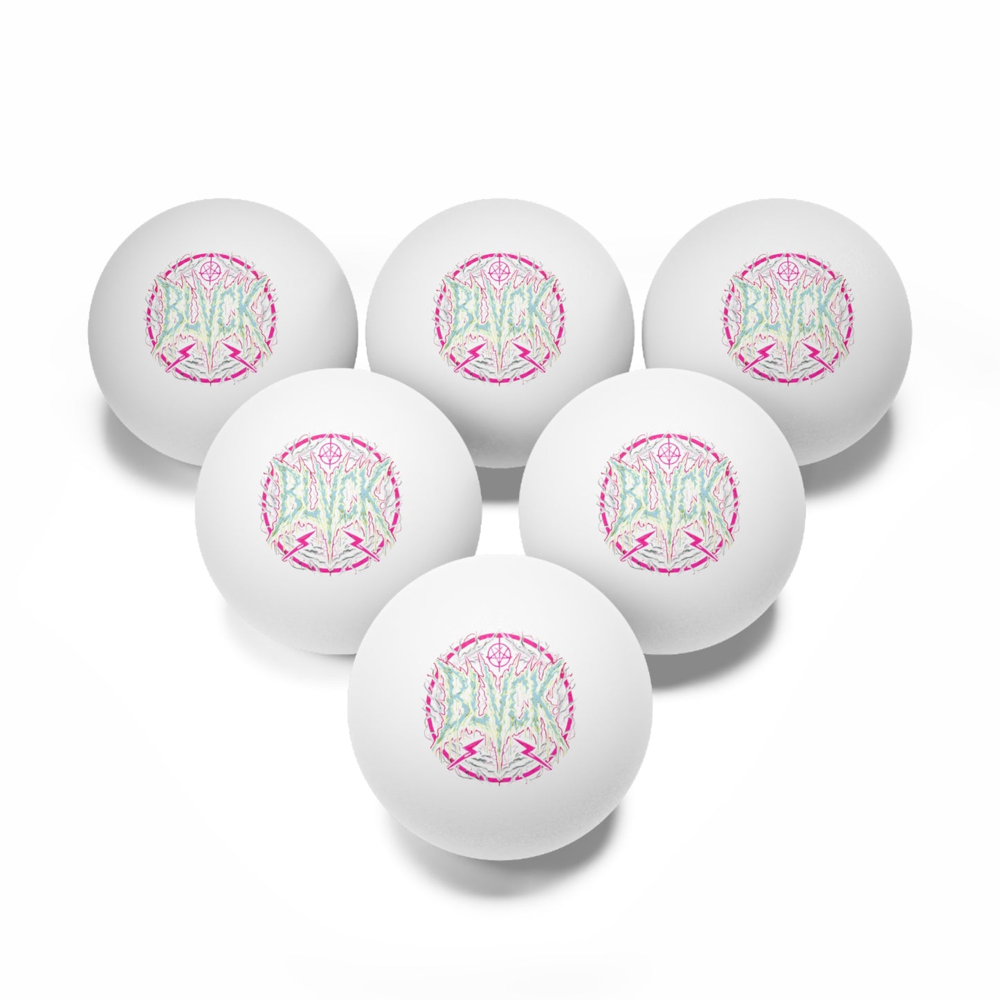 BLVCK // Transmutation Sigil // Ping Pong Balls (Set of 6)