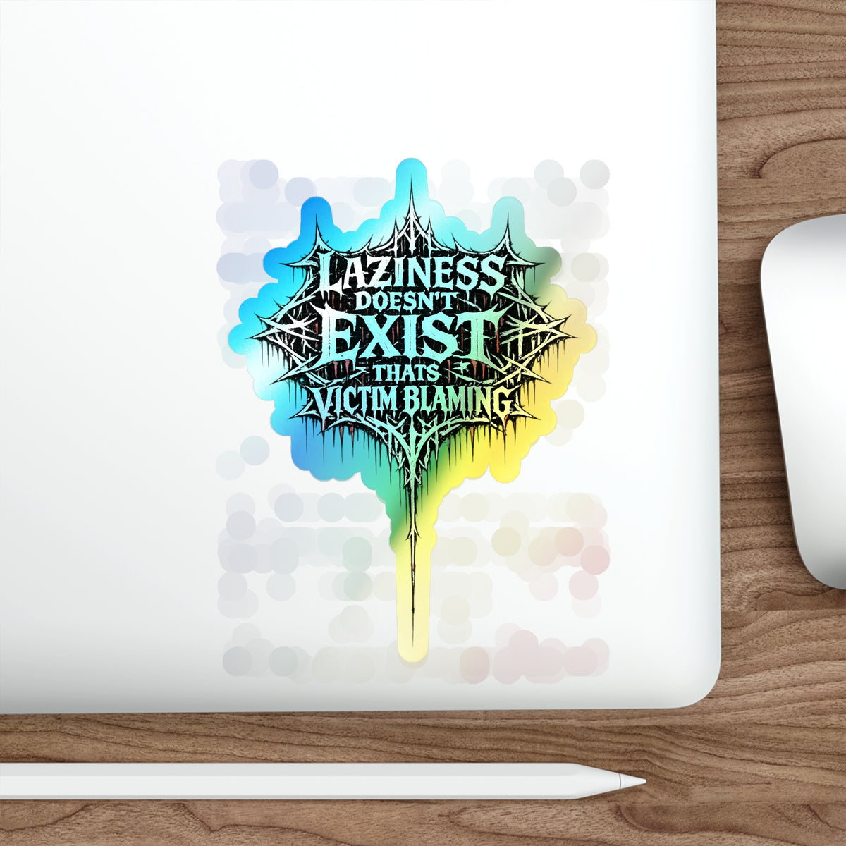 BLVCK // Holographic Sticker // Laziness Is a Lie Edition