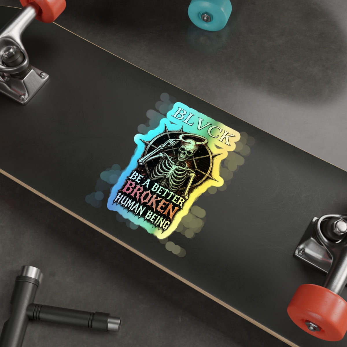 BLVCK // Holographic Sticker // Better Broken Human Being Edition
