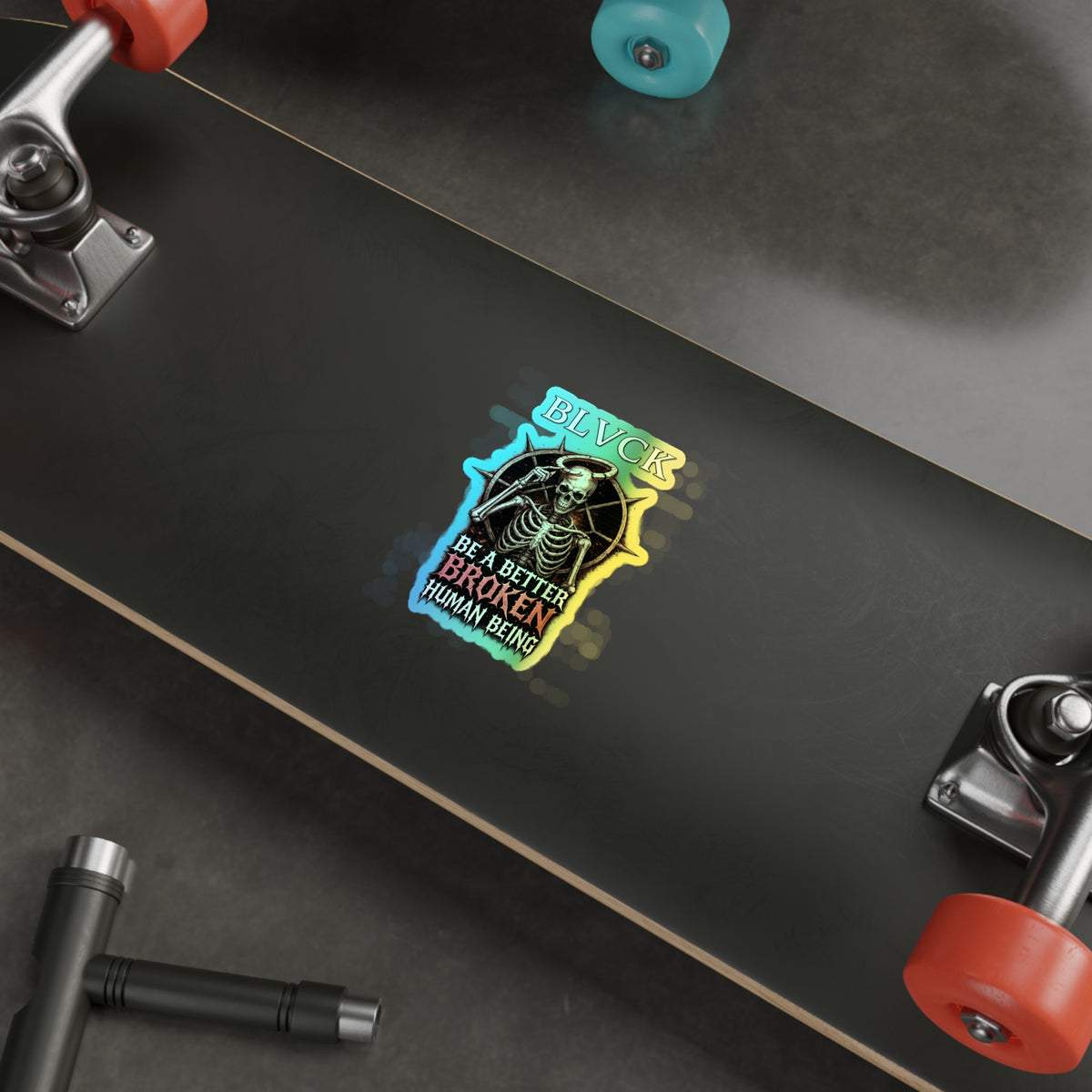 BLVCK // Holographic Sticker // Better Broken Human Being Edition