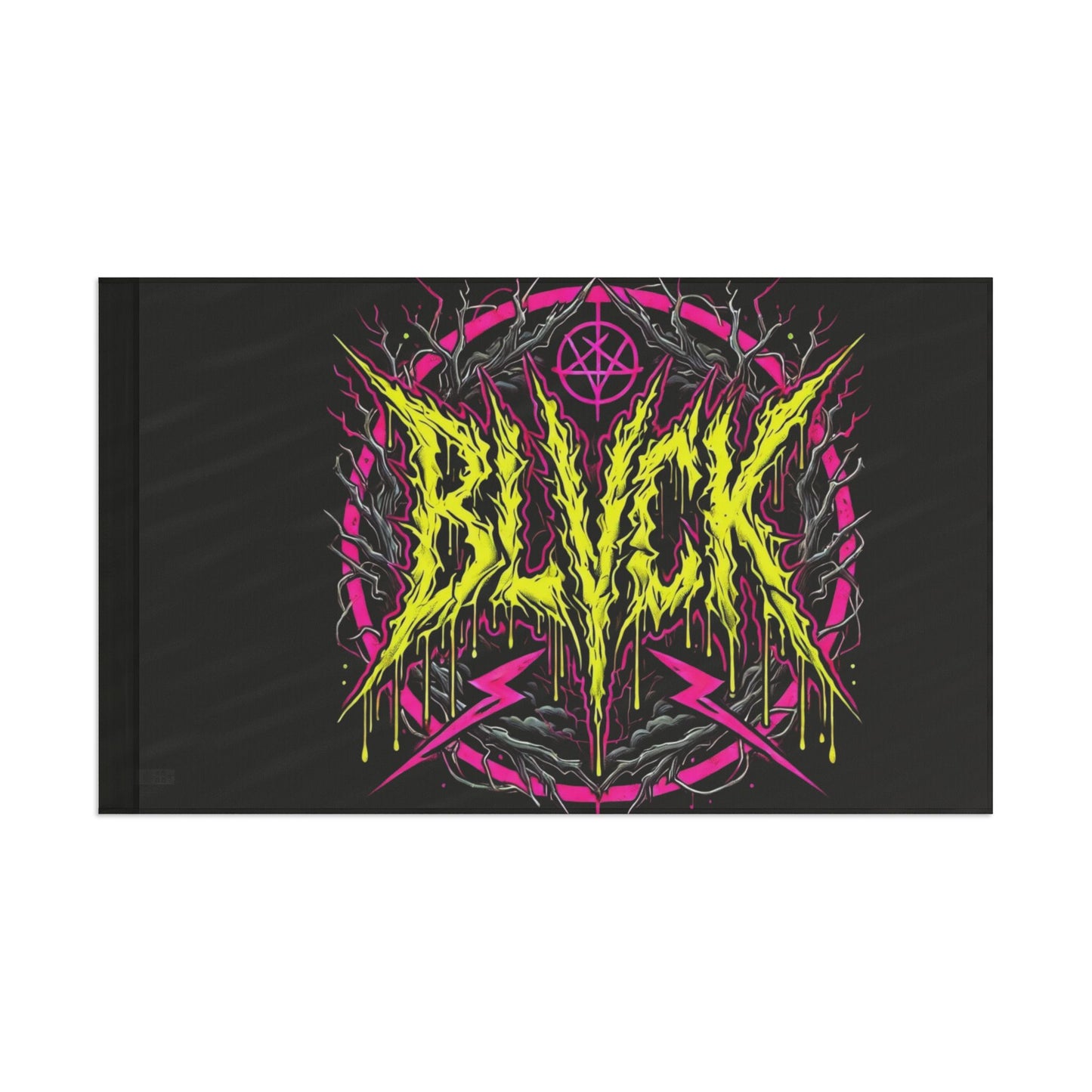 BLVCK Sigil Flag // Neon Inferno Edition