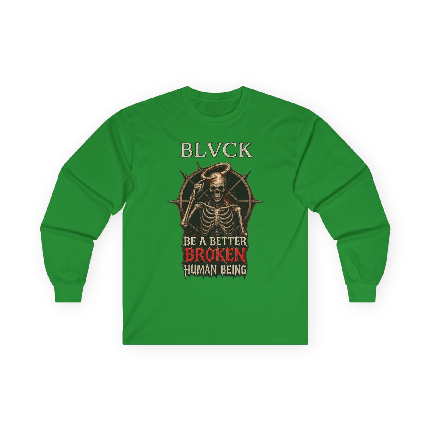 BLVCK // Better Broken Human Being - Long Sleeve Cotton Tee