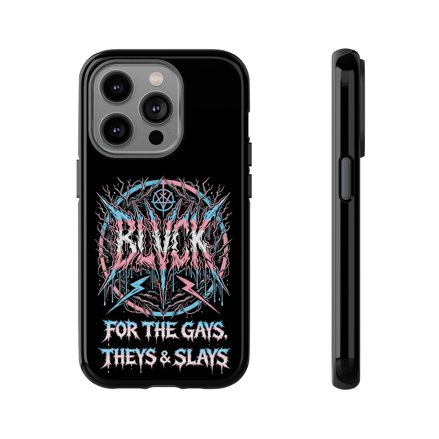 BLVCK // For the Gays, Theys & Slays (Trans Pride Edition) iPhone Case