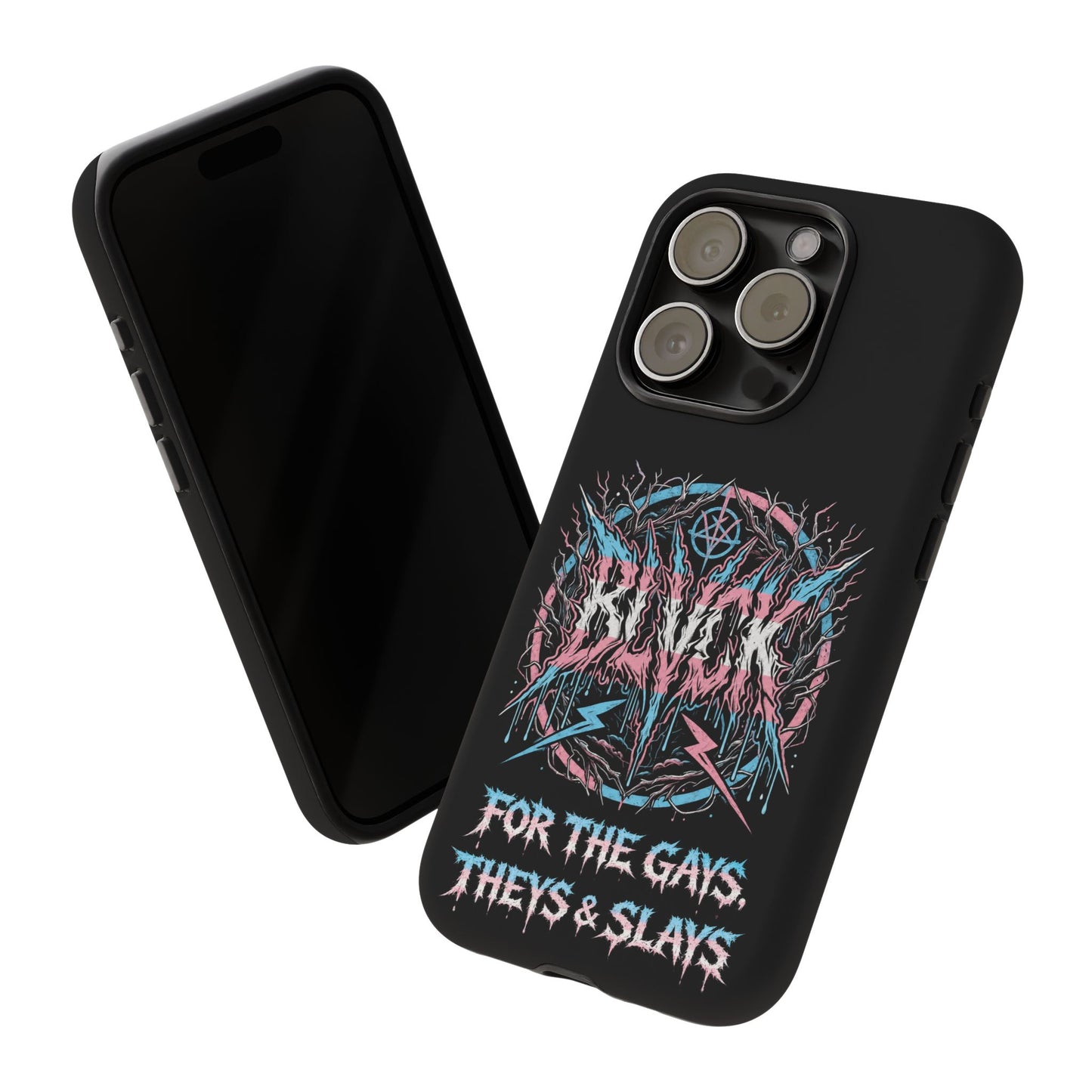 BLVCK // For the Gays, Theys & Slays (Trans Pride Edition) iPhone Case