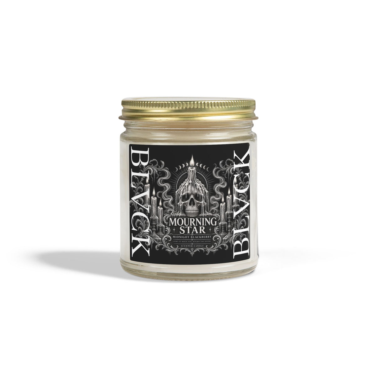 Mourning Star // Midnight Blackberry Scented Coconut Apricot Wax Candle