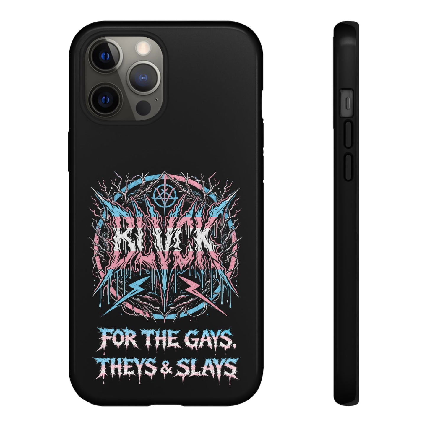 BLVCK // For the Gays, Theys & Slays (Trans Pride Edition) iPhone Case