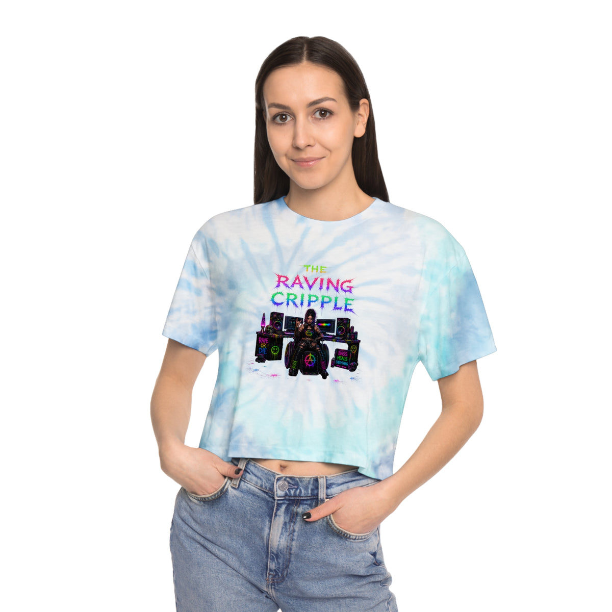 The Raving Cripple // BLVCK Lagoon Tie-Dye Crop Tee // Insaneintheleakingbrain Edition
