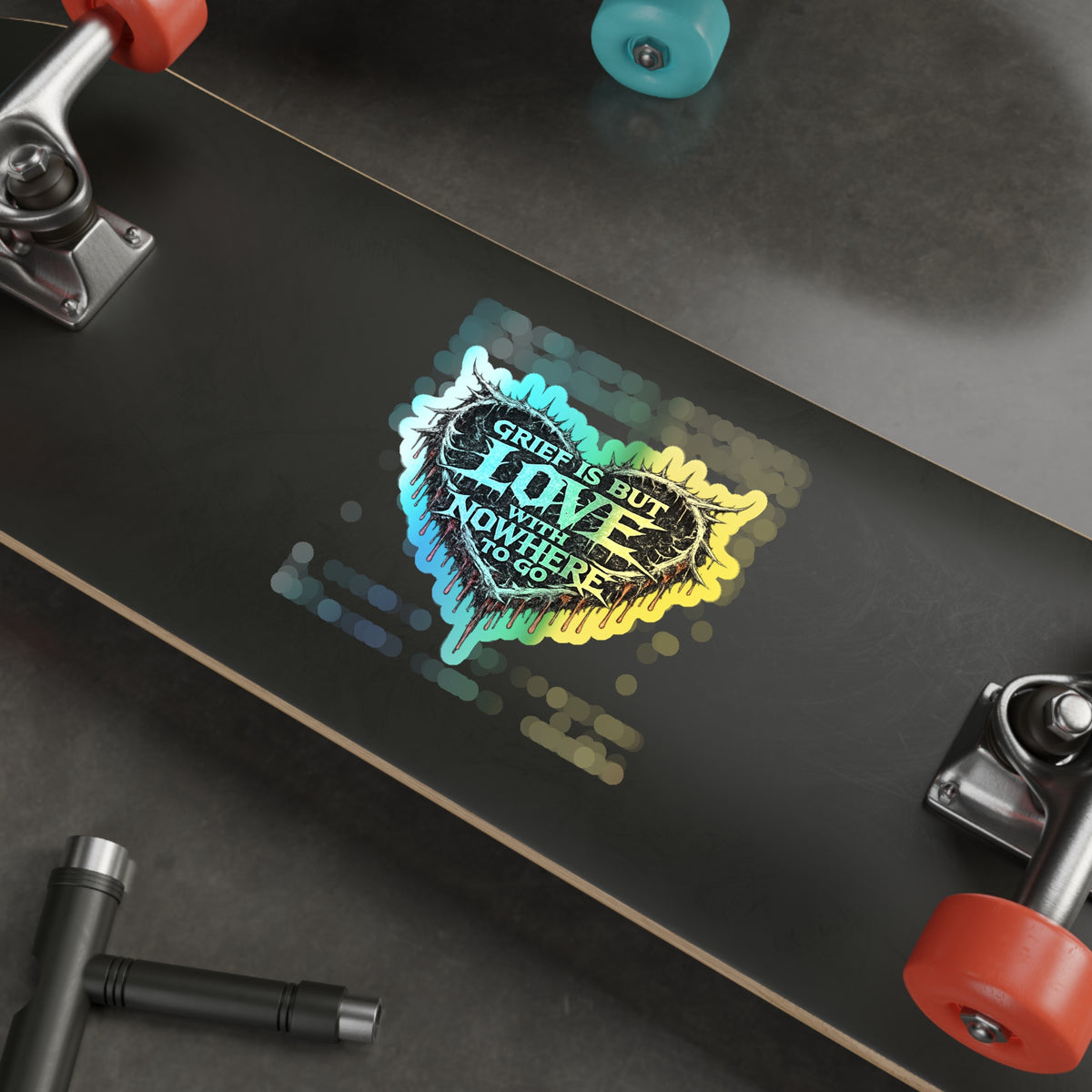 BLVCK // Holographic Sticker // Grief Is Love Edition