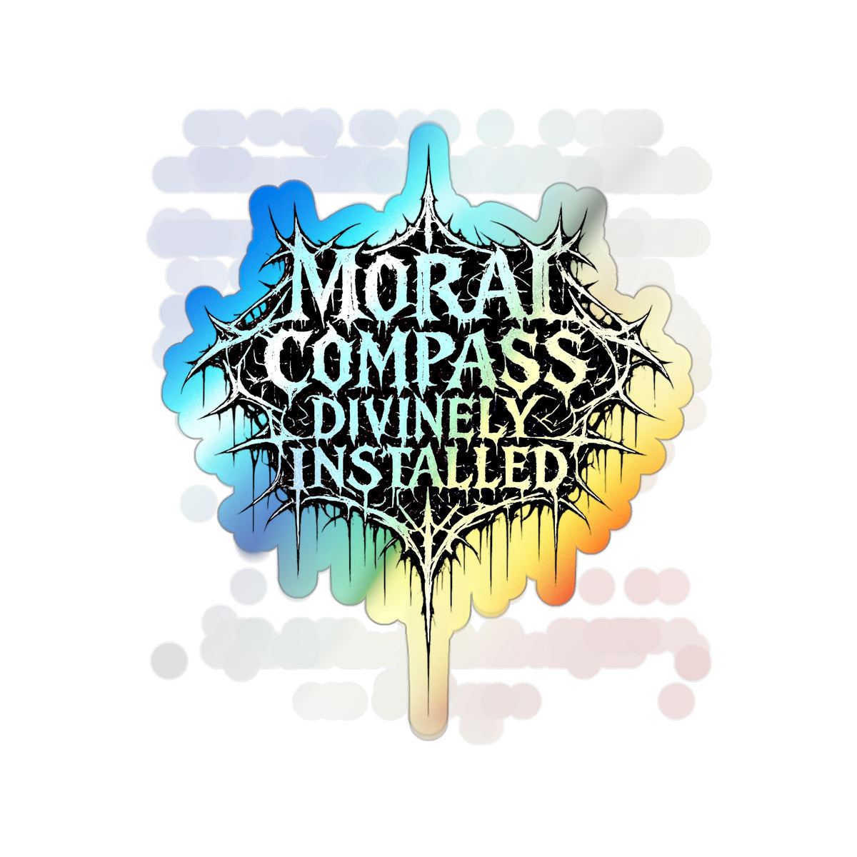 BLVCK // Holographic Sticker // Moral Compass Edition