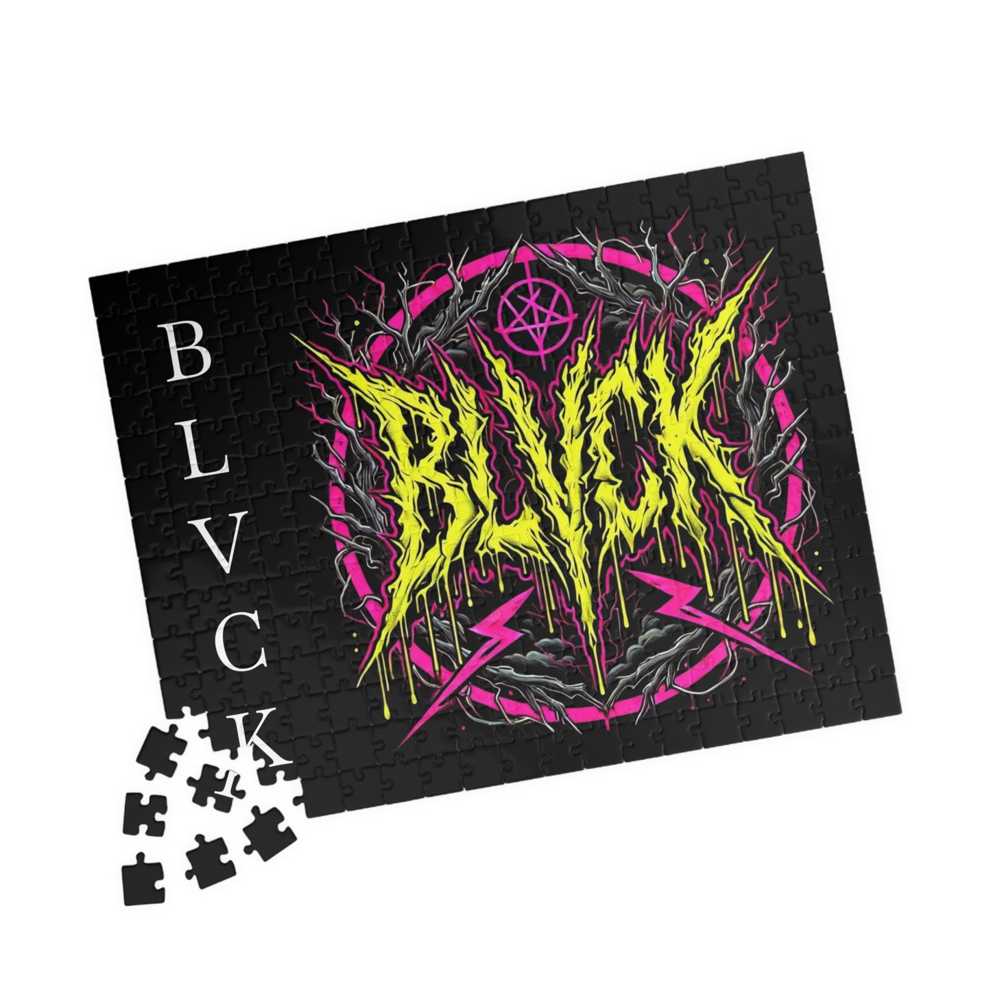 BLVCK // Neon Sigil Puzzle