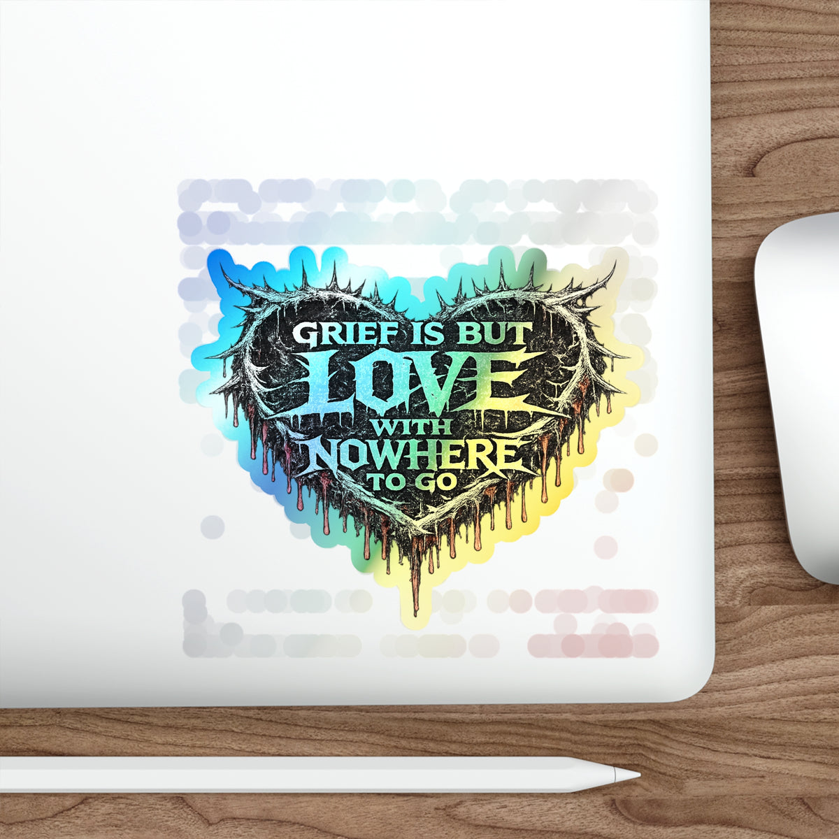 BLVCK // Holographic Sticker // Grief Is Love Edition