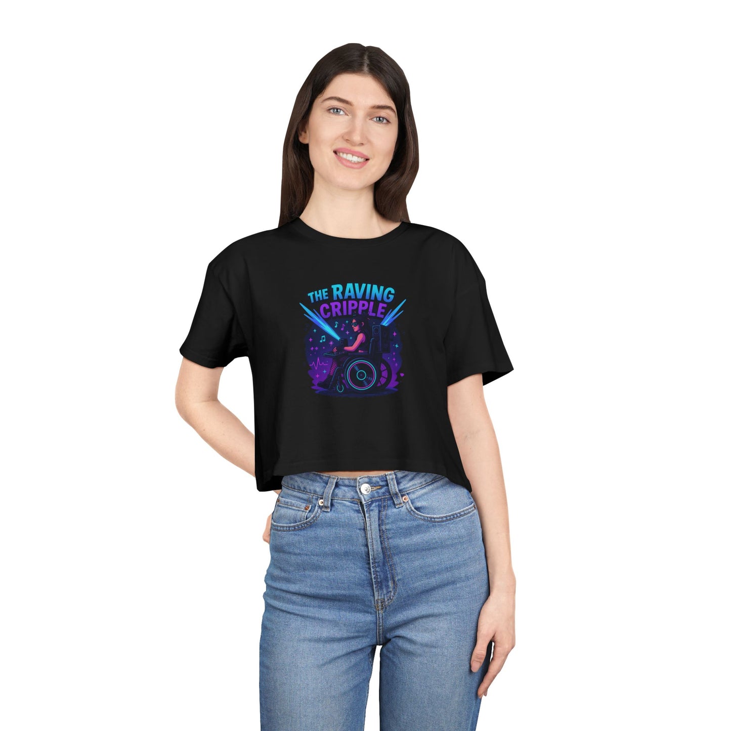 BLVCK - “The Raving Cripple” Crop Tee (Dedicated to Louise — Insaneintheleakingbrain) - Worldwide