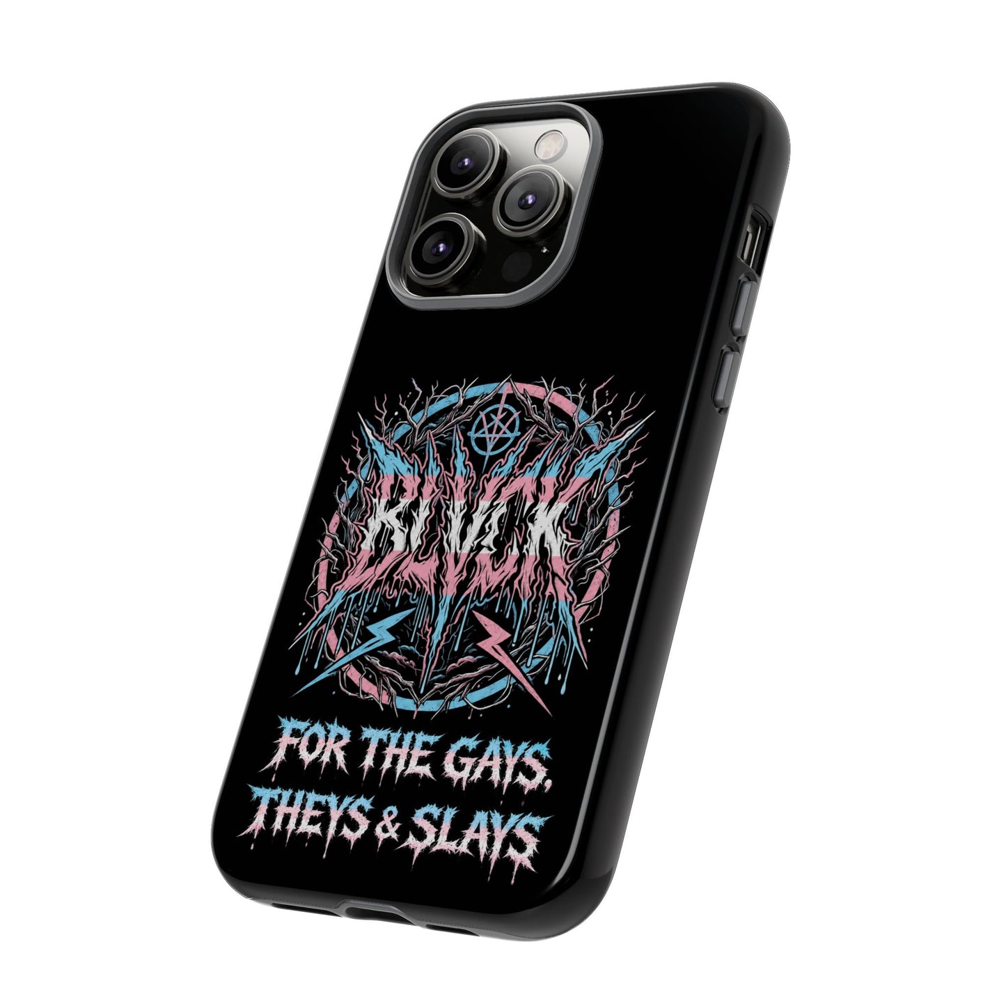 BLVCK // For the Gays, Theys & Slays (Trans Pride Edition) iPhone Case