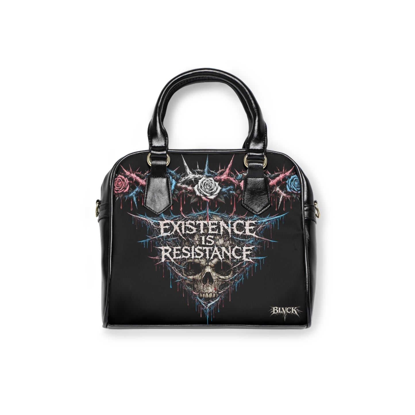 BLVCK // Existence Is Resistance Shoulder Handbag