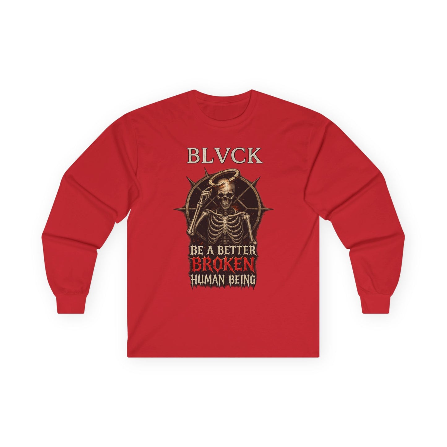 BLVCK // Better Broken Human Being - Long Sleeve Cotton Tee
