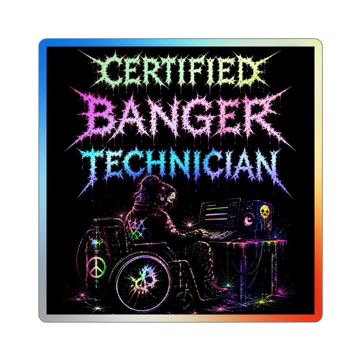 CERTIFIED BANGER TECHNICIAN // BLVCK Holographic Sticker