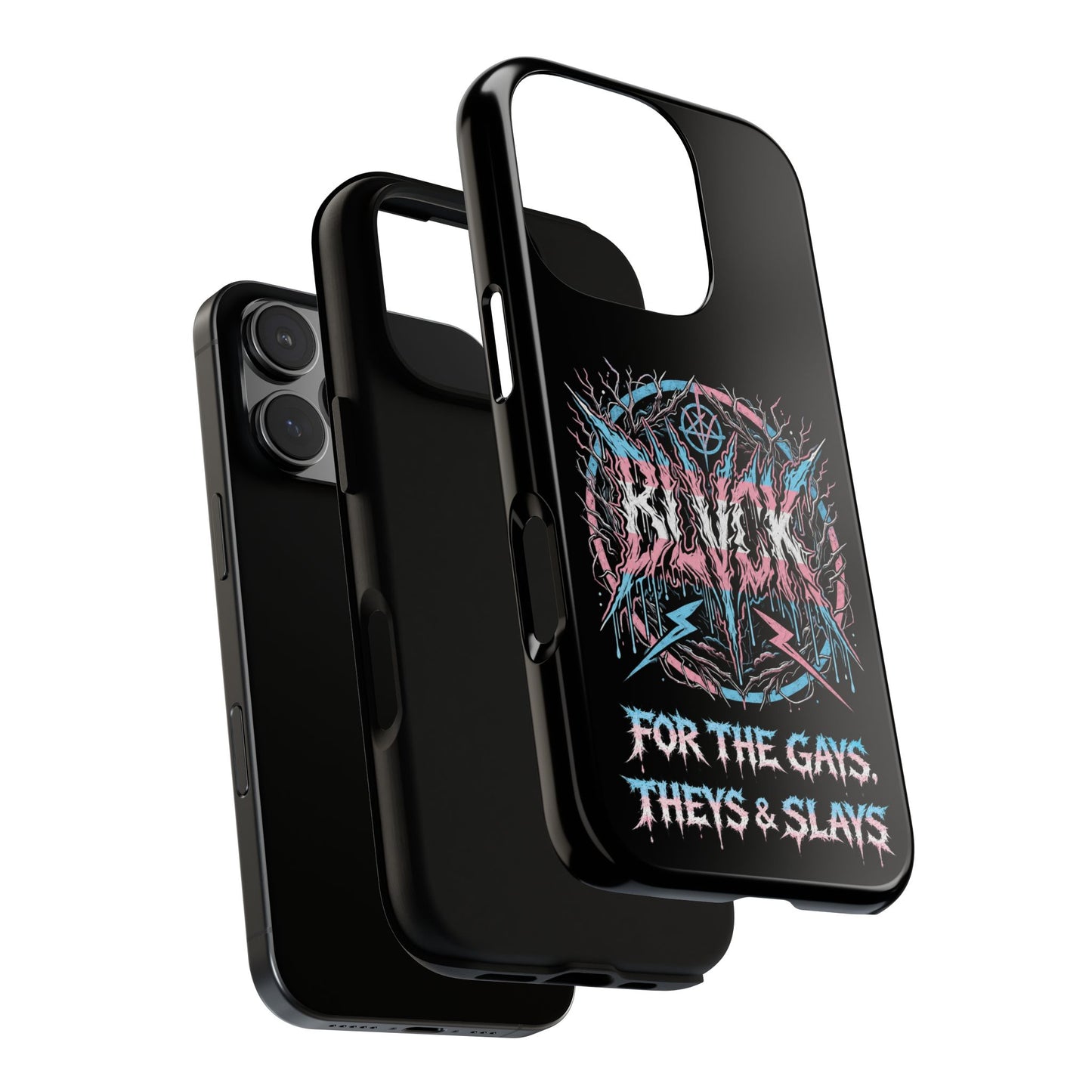 BLVCK // For the Gays, Theys & Slays (Trans Pride Edition) iPhone Case