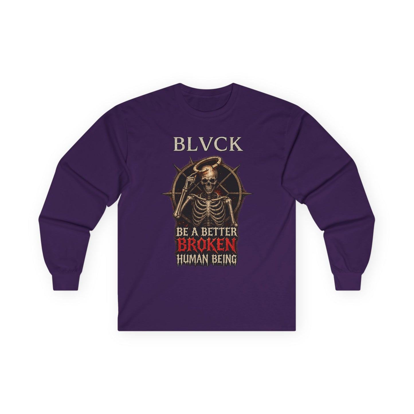 BLVCK // Better Broken Human Being - Long Sleeve Cotton Tee