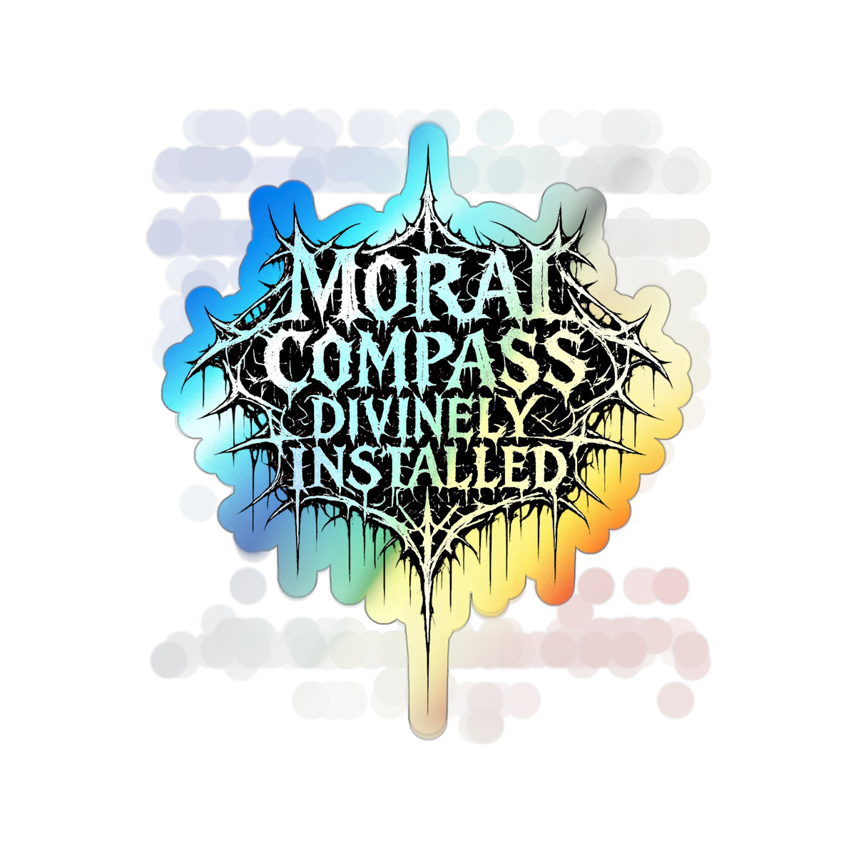 BLVCK // Holographic Sticker // Moral Compass Edition