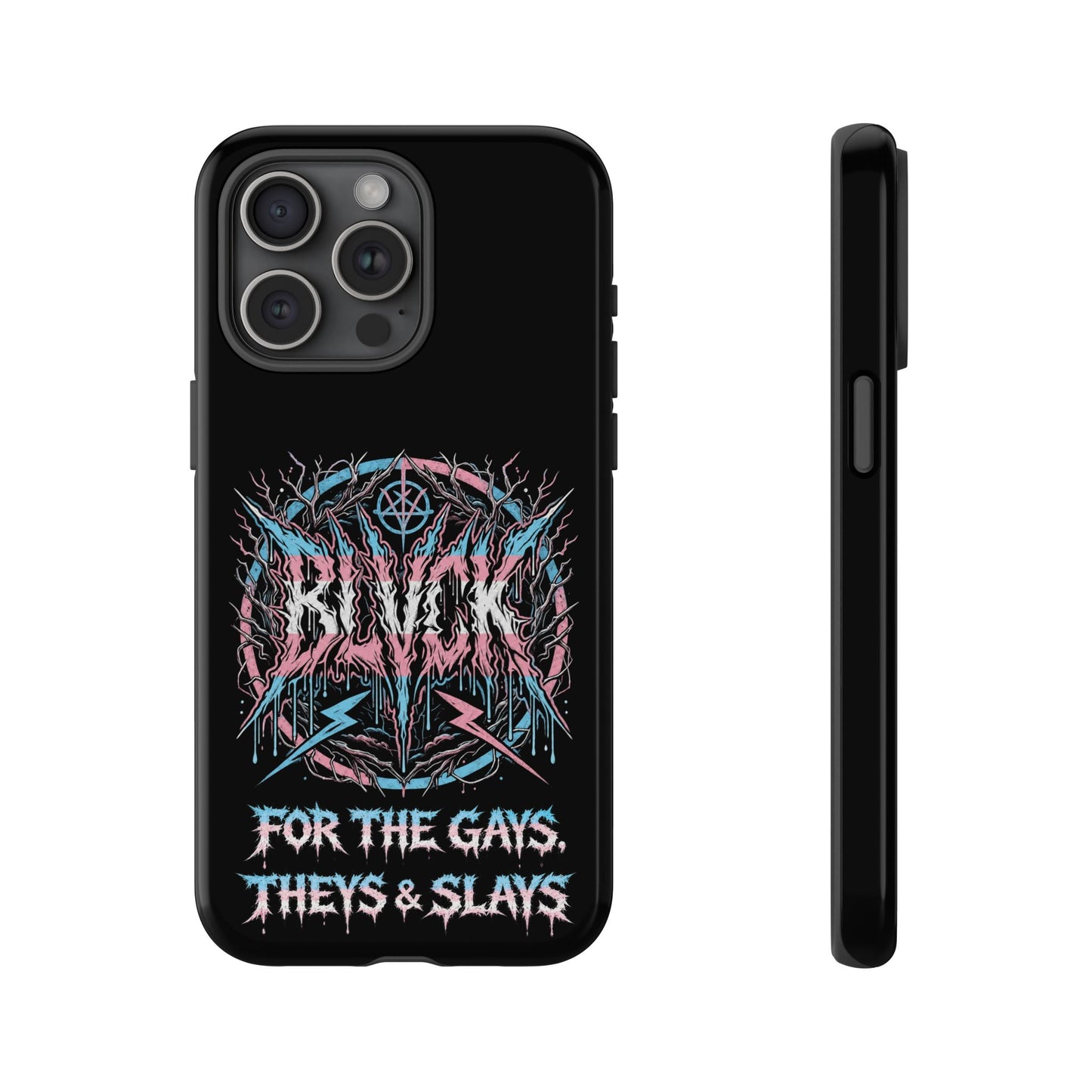 BLVCK // For the Gays, Theys & Slays (Trans Pride Edition) iPhone Case