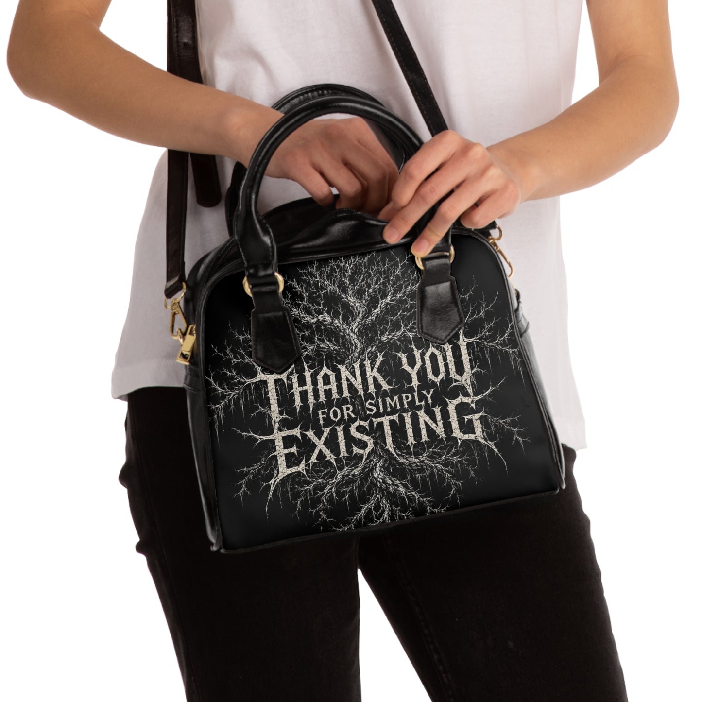 BLVCK // Blasphemous Yggdrasil Shoulder Handbag (Vegan Leather)