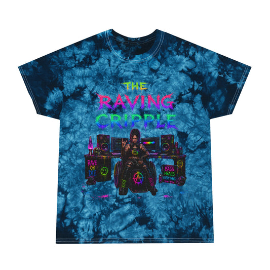The Raving Cripple – BLVCK Crystal Tie-Dye Tee - Insaneintheleakingbrain Edition