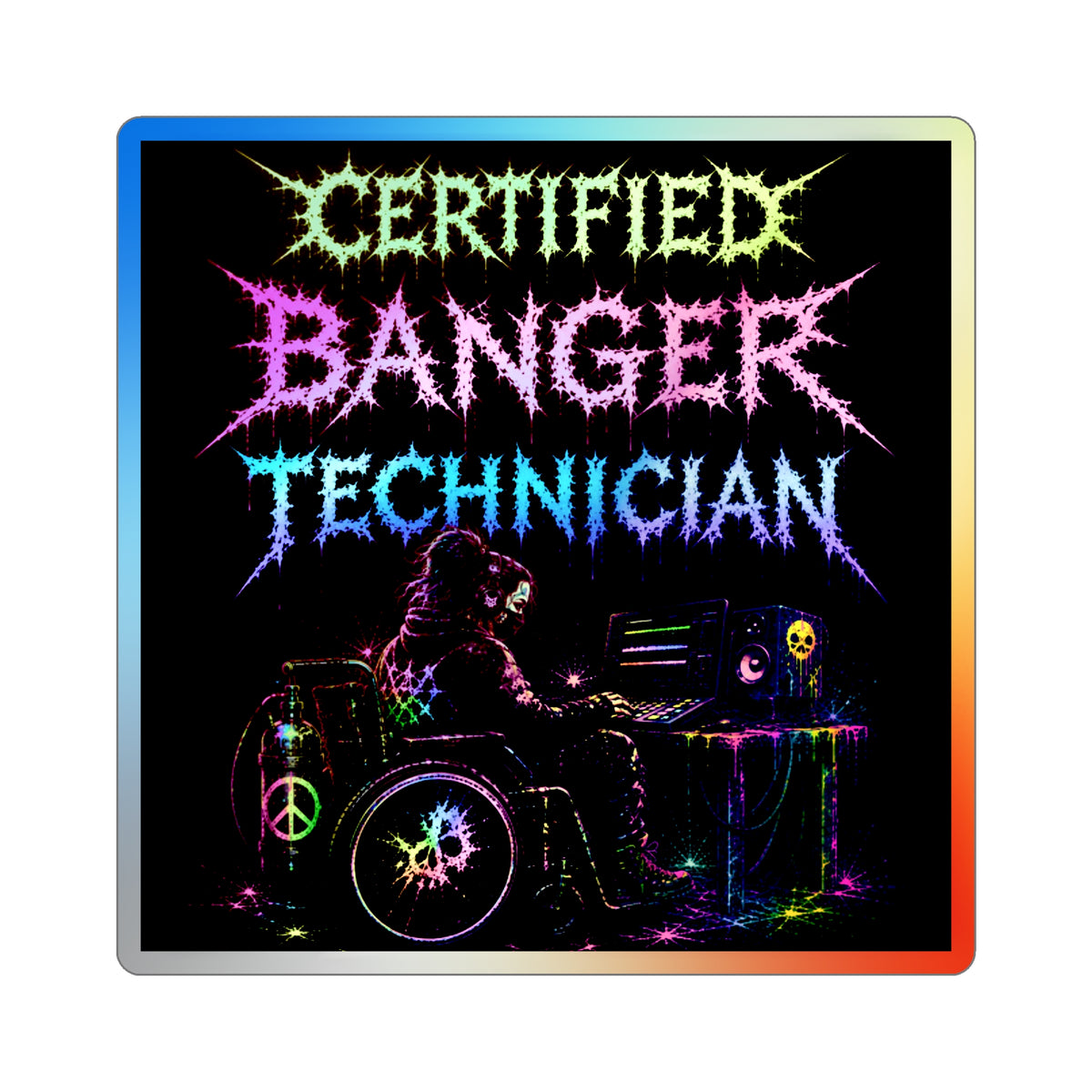 CERTIFIED BANGER TECHNICIAN // BLVCK Holographic Sticker