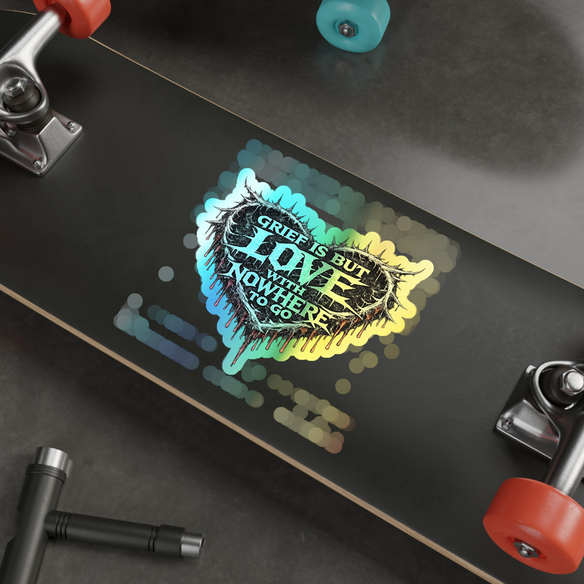 BLVCK // Holographic Sticker // Grief Is Love Edition