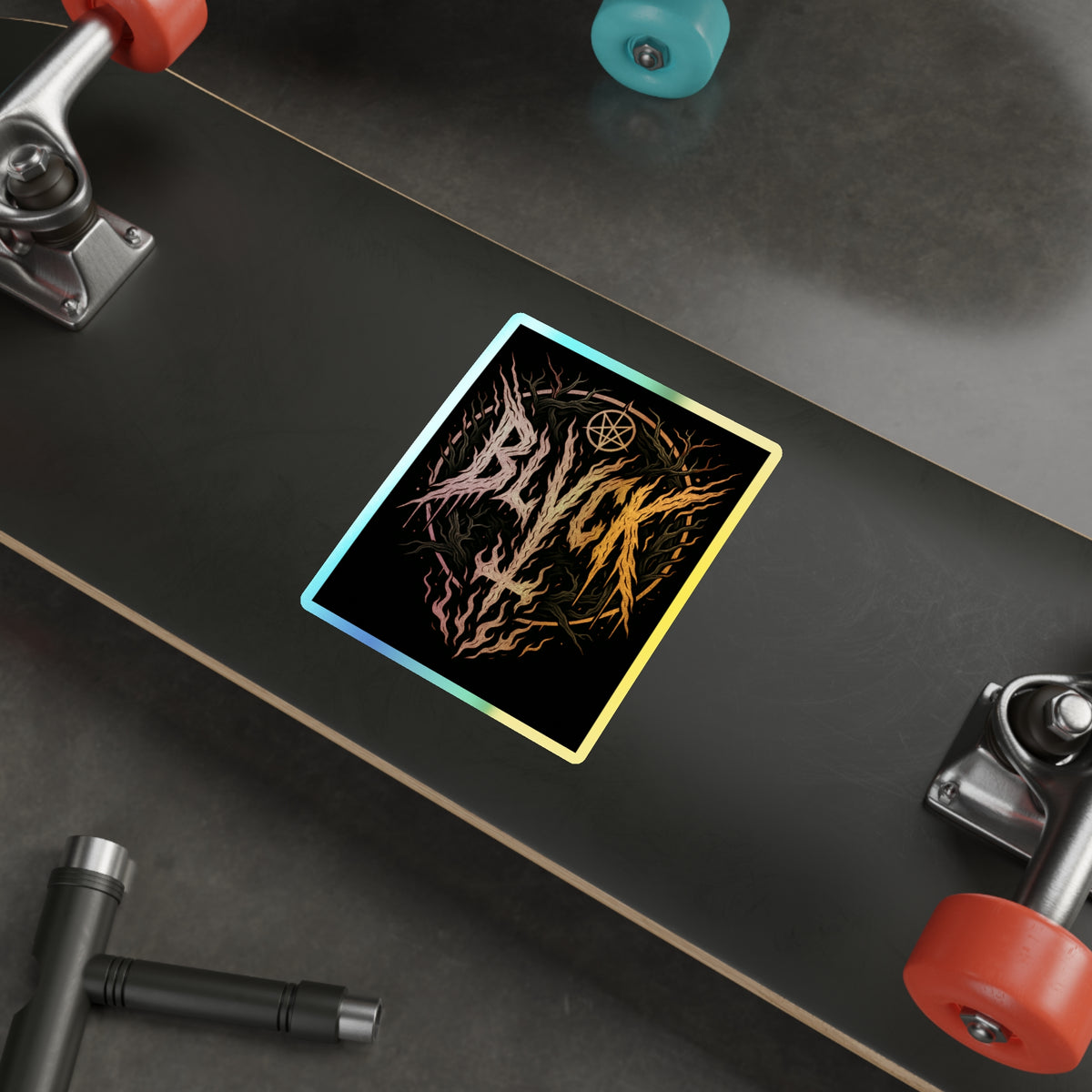 BLVCK // Holographic Sticker // Hellfire Edition