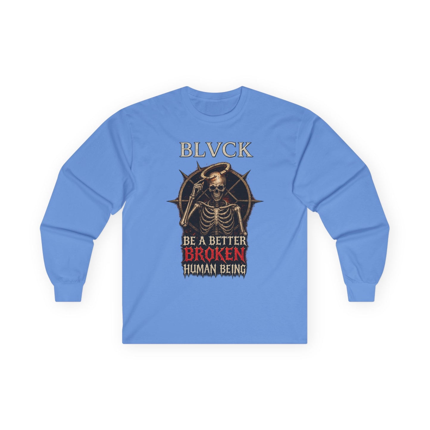 BLVCK // Better Broken Human Being - Long Sleeve Cotton Tee