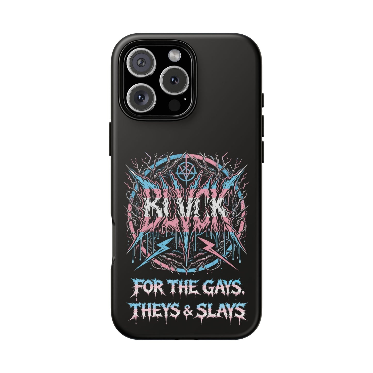 BLVCK // For the Gays, Theys & Slays (Trans Pride Edition) iPhone Case