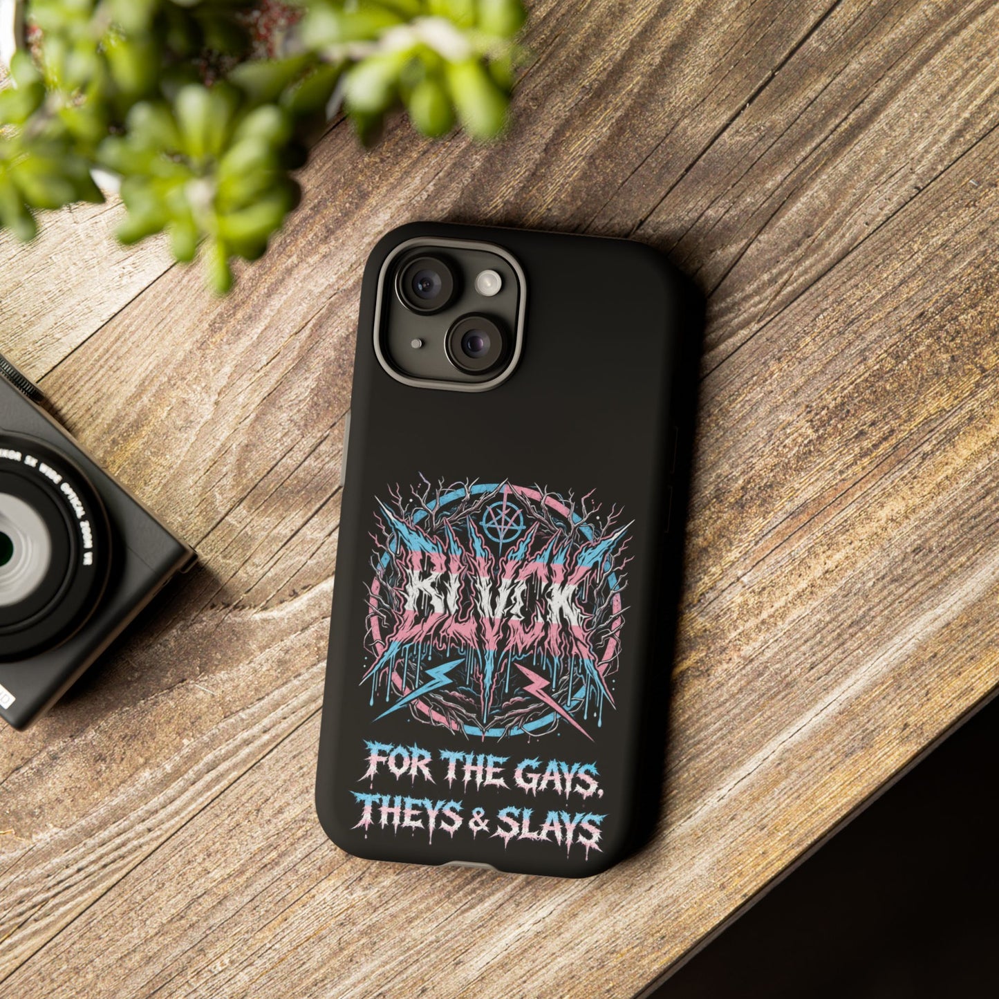 BLVCK // For the Gays, Theys & Slays (Trans Pride Edition) iPhone Case