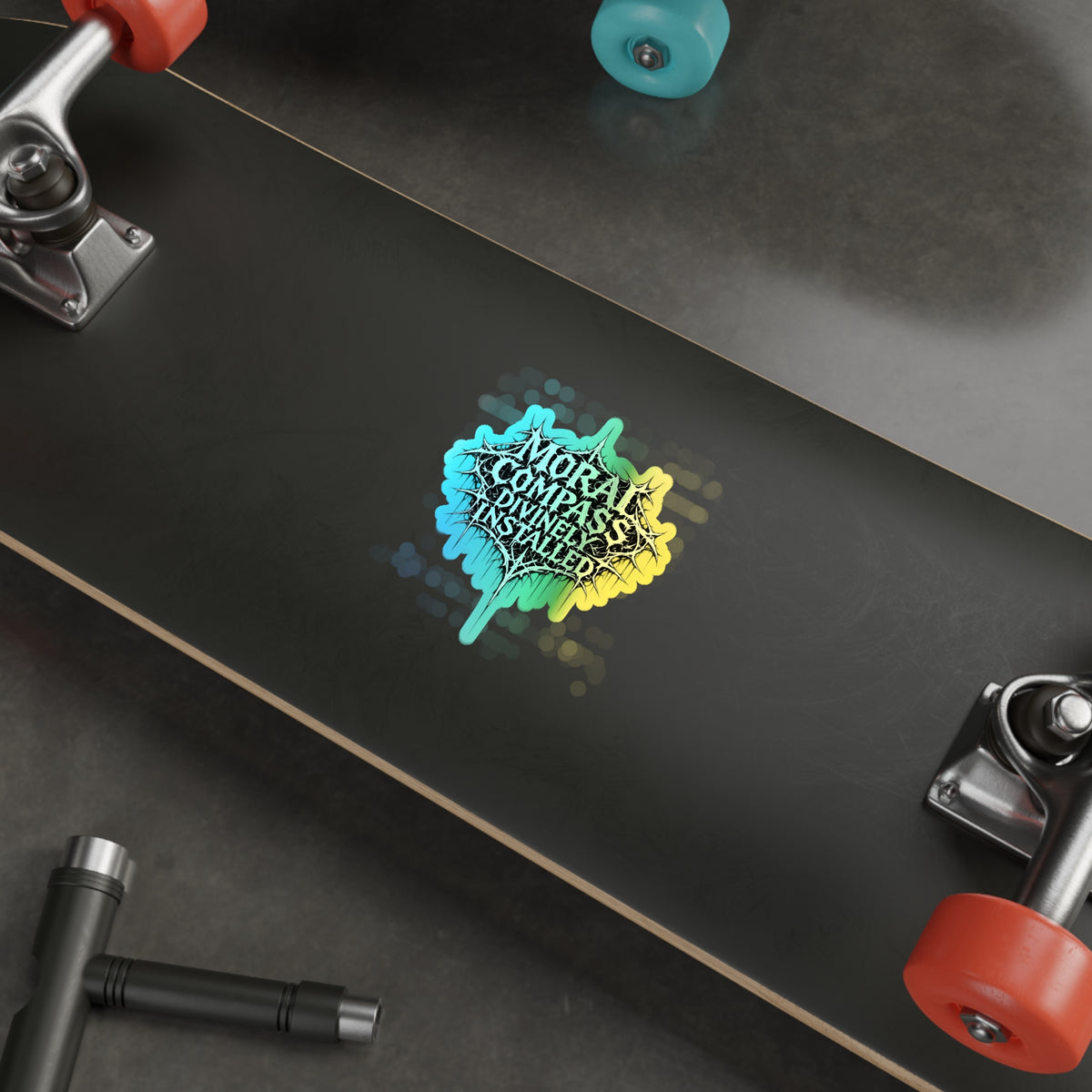 BLVCK // Holographic Sticker // Moral Compass Edition